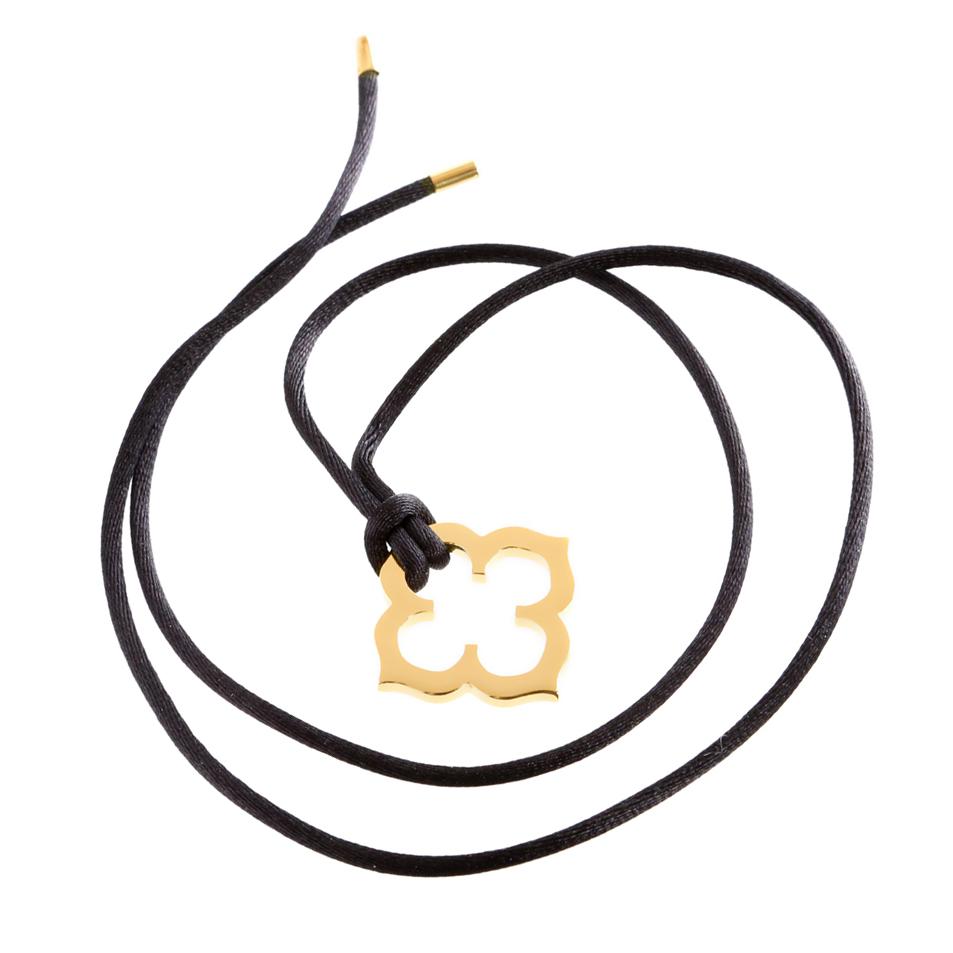 Carthttier Quatrefoil Yellow Gold Necklace