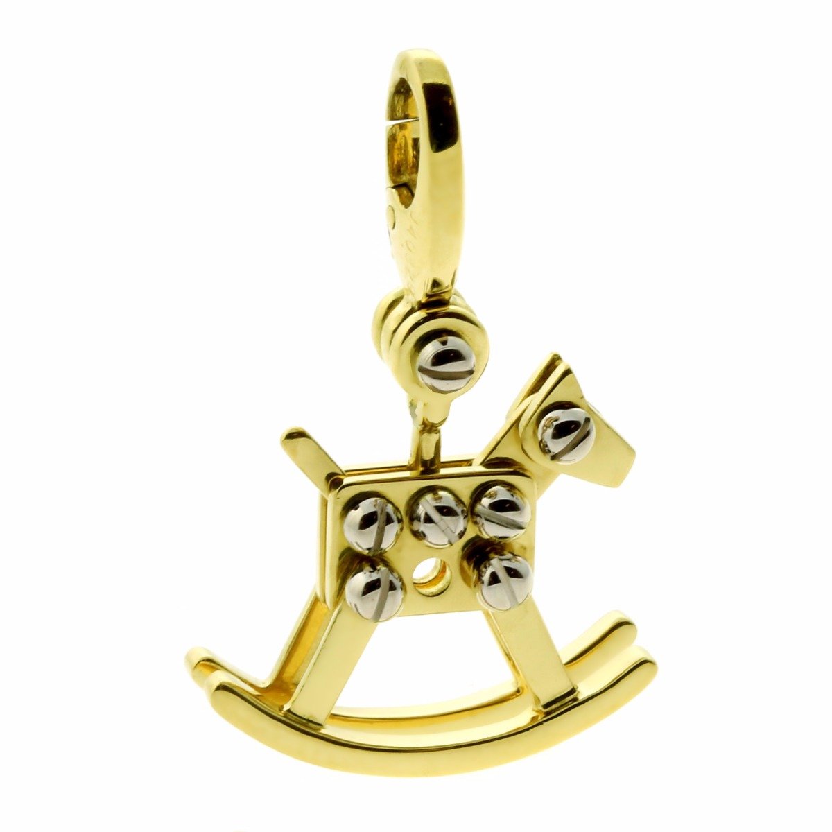 Carthttier Rocking Horse Charm Gold Pendant