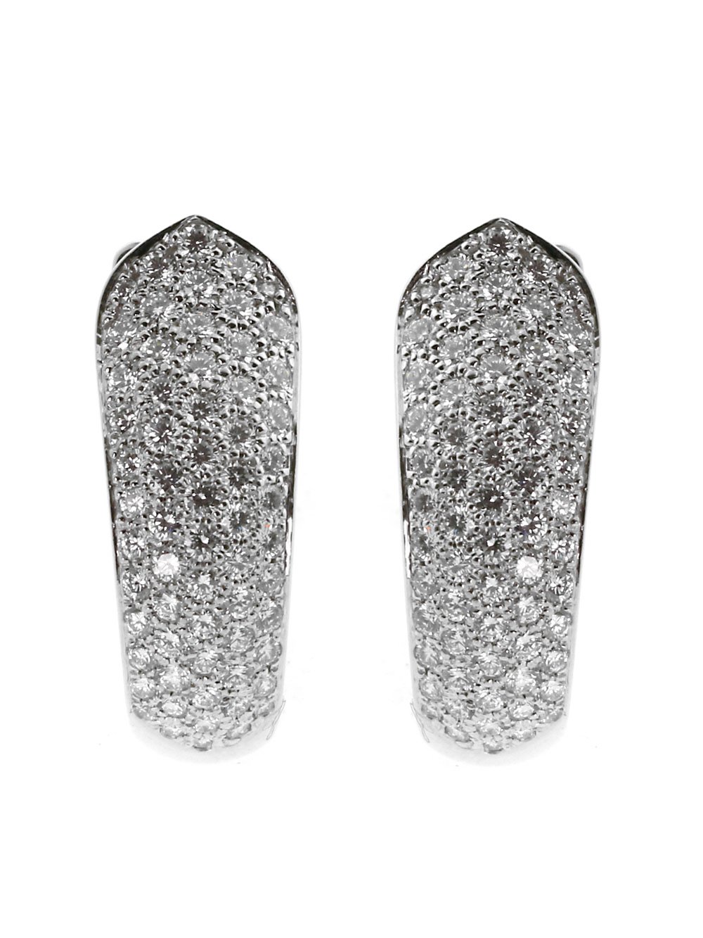 Carthttier Ruban Diamond White Gold Earrings