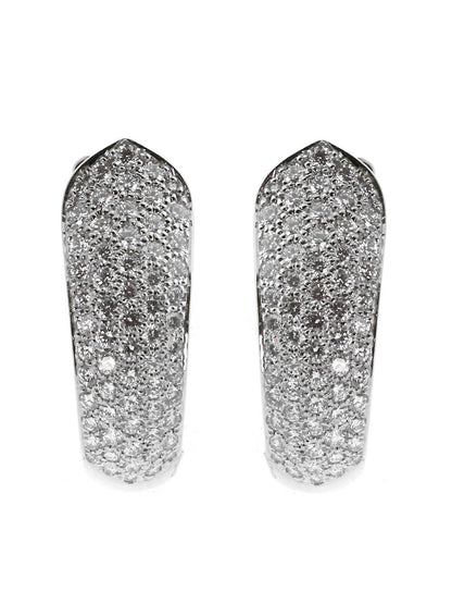 Carthttier Ruban Diamond White Gold Earrings