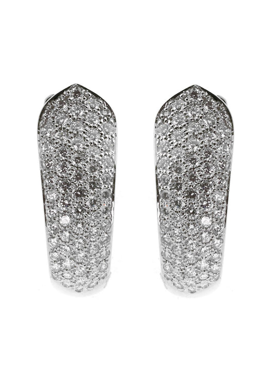 Carthttier Ruban Diamond White Gold Earrings