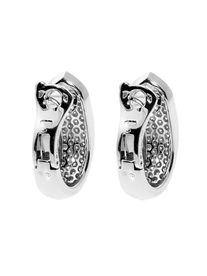 Carthttier Ruban Diamond White Gold Earrings