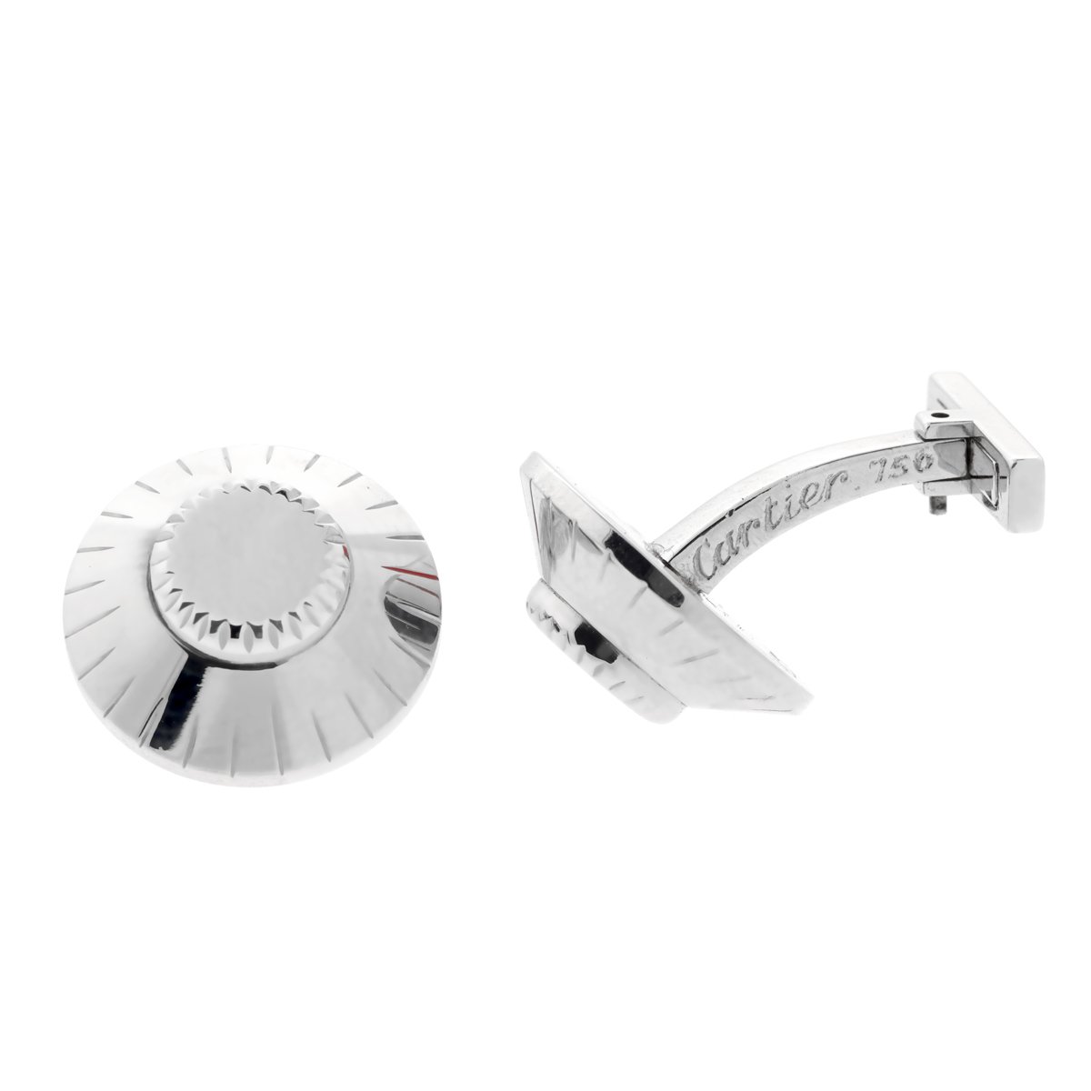 Carthttier Safe Combination White Gold Cufflinks