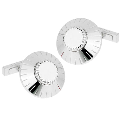 Carthttier Safe Lock Combination 18k White Gold Cufflinks