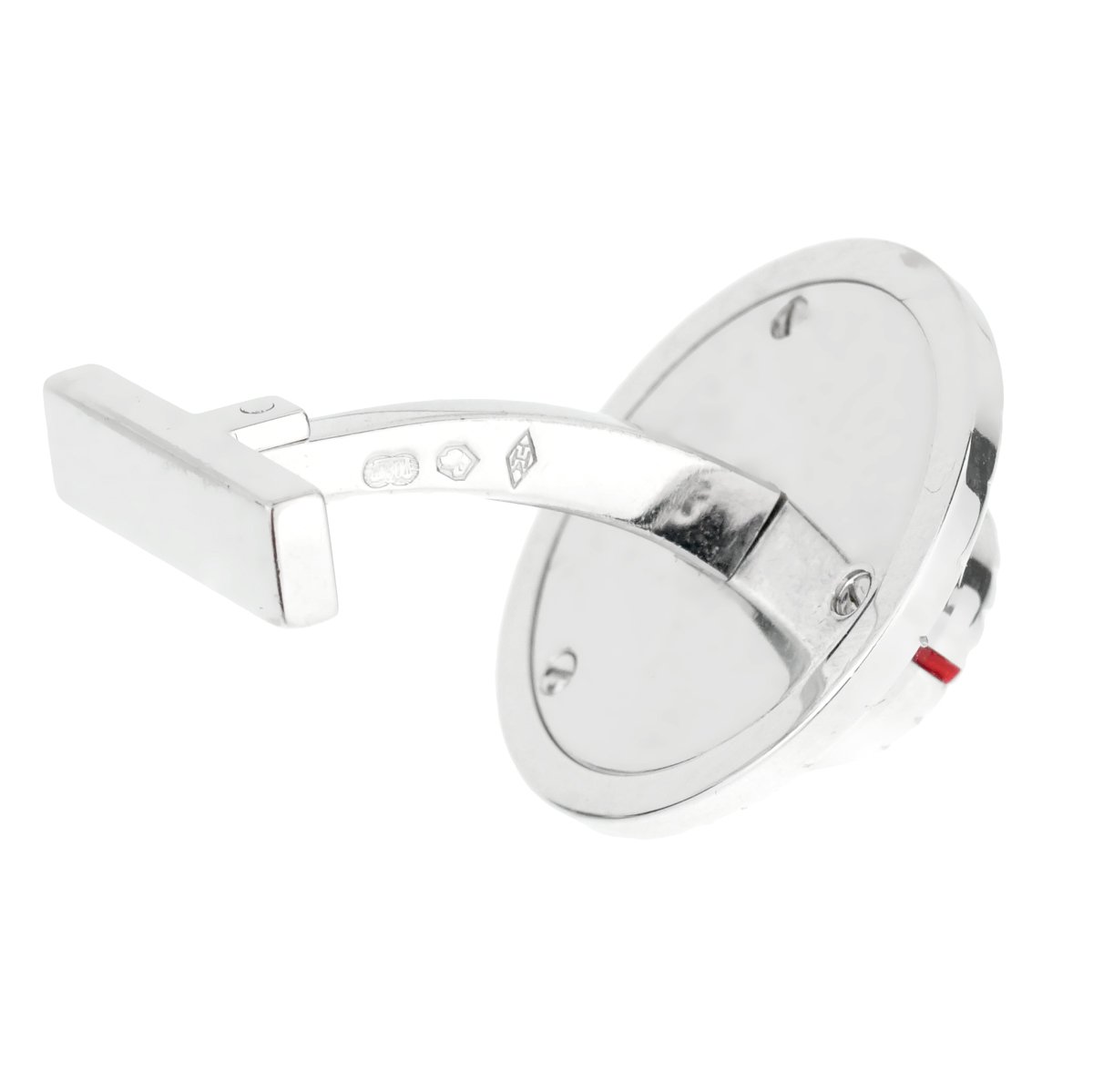Carthttier Safe Lock Combination 18k White Gold Cufflinks