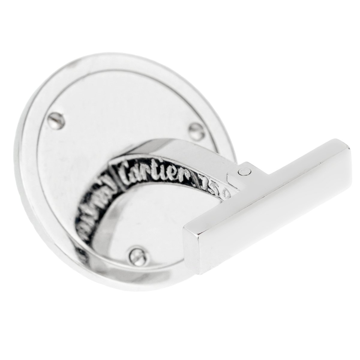 Carthttier Safe Lock Combination 18k White Gold Cufflinks