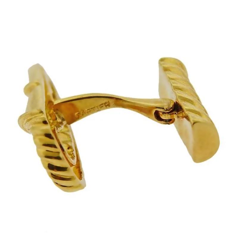 Carthttier Safety Pin 18k Yellow Gold Cufflinks