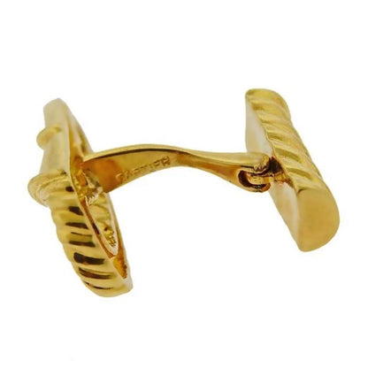 Carthttier Safety Pin 18k Yellow Gold Cufflinks