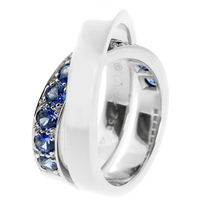 Carthttier Sapphire Bypass White Gold Ring