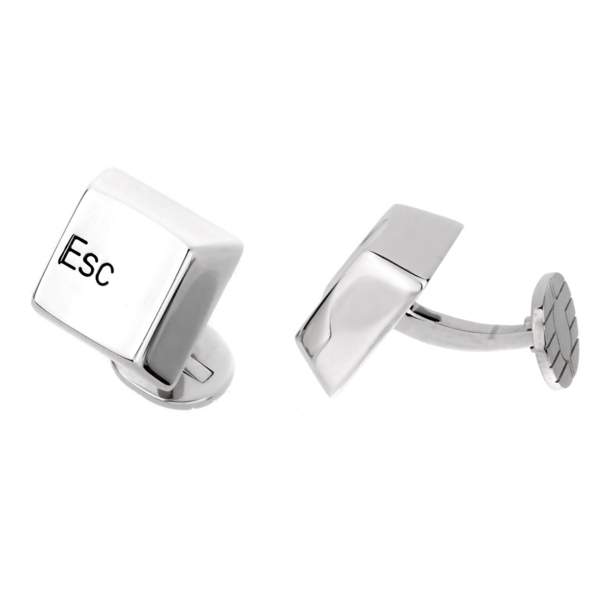Carthttier Shift Escape Keyboard Keys 18k White Gold Cufflinks