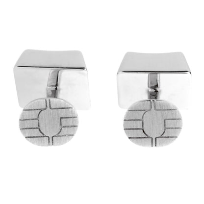 Carthttier Shift Escape Keyboard Keys 18k White Gold Cufflinks
