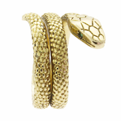 Carthttier Snake Emerald Gold Ring