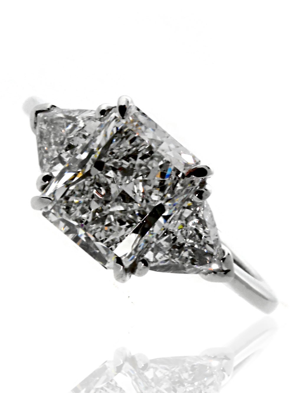 Carthttier Starburst Diamond Engagement Ring in Platinum