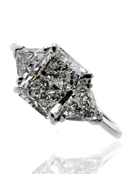 Carthttier Starburst Diamond Engagement Ring in Platinum
