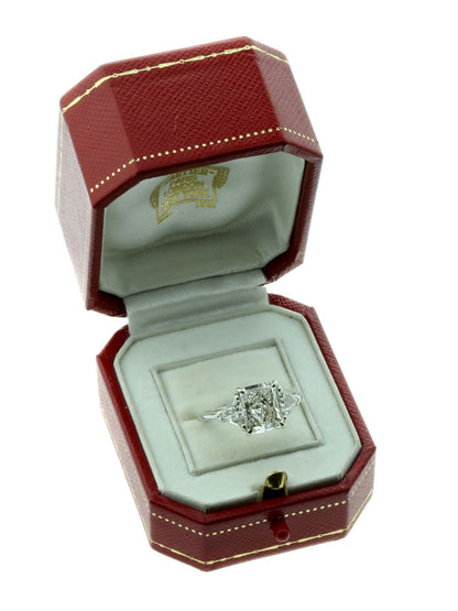 Carthttier Starburst Diamond Engagement Ring in Platinum