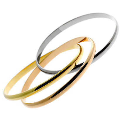 Carthttier Trinity Bangle Multitone Gold Bracelet