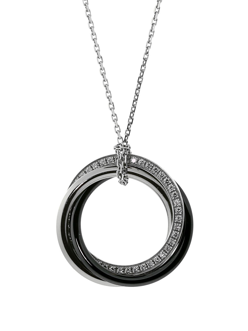 Carthttier Trinity Ceramic Diamond Necklace