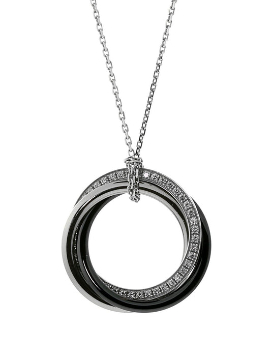 Carthttier Trinity Ceramic Diamond Necklace