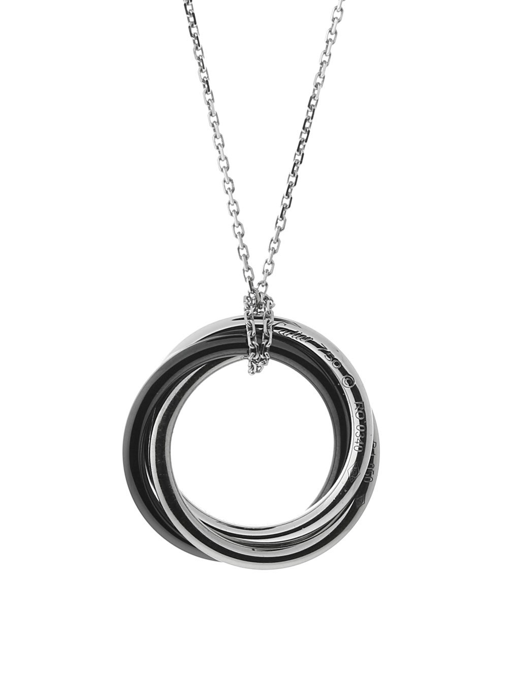 Carthttier Trinity Ceramic Diamond Necklace