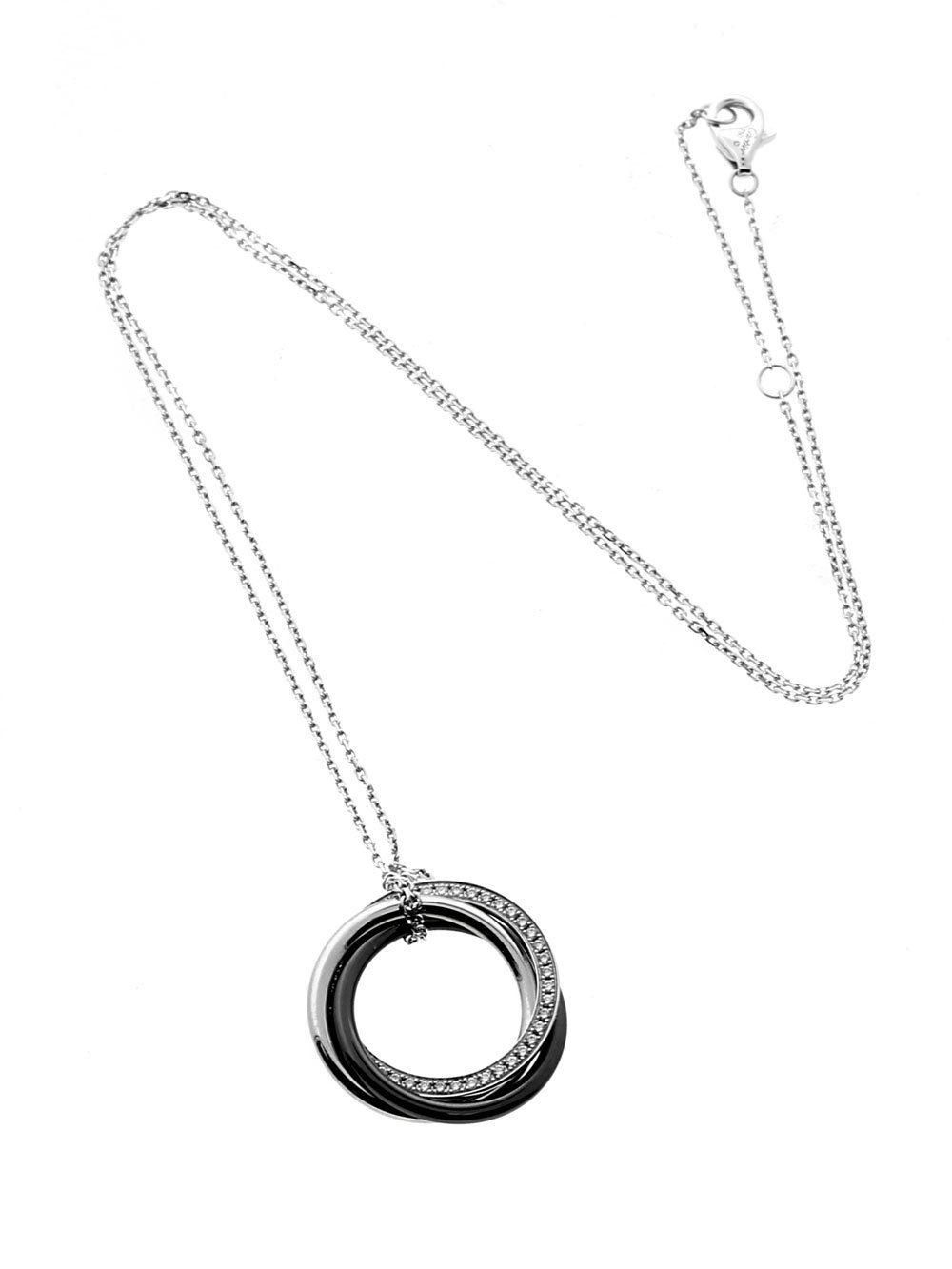 Carthttier Trinity Ceramic Diamond Necklace