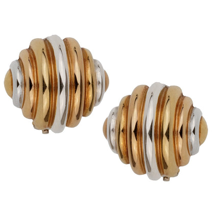 Carthttier Trinity Clip On 18k Gold Earrings