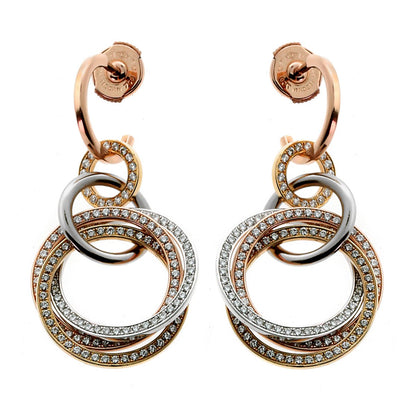 Carthttier Trinity Crash Diamond Gold Earrings