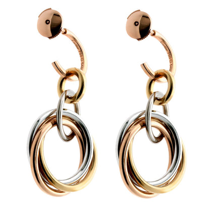 Carthttier Trinity Crash Diamond Gold Earrings