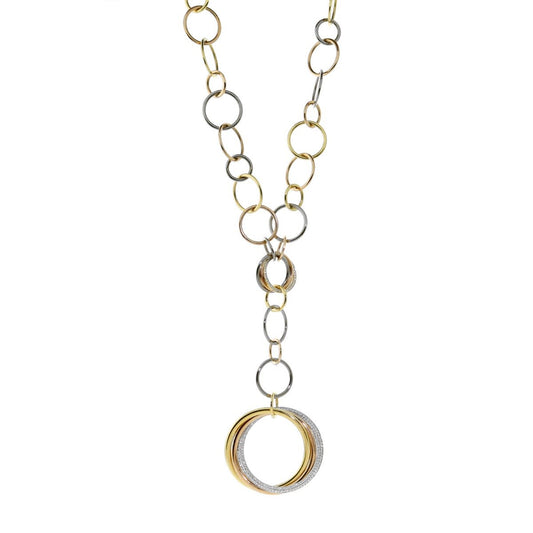 Carthttier Trinity Diamond Gold Necklace