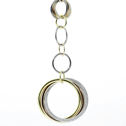 Carthttier Trinity Diamond Gold Necklace