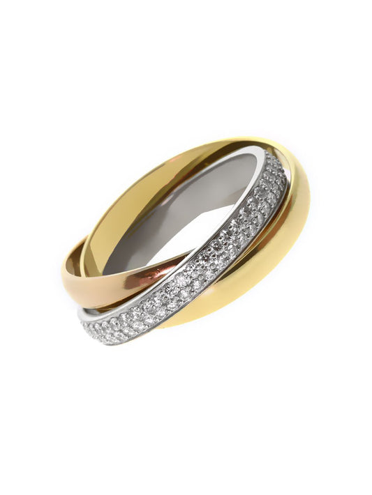 Carthttier Trinity Diamond Gold Ring