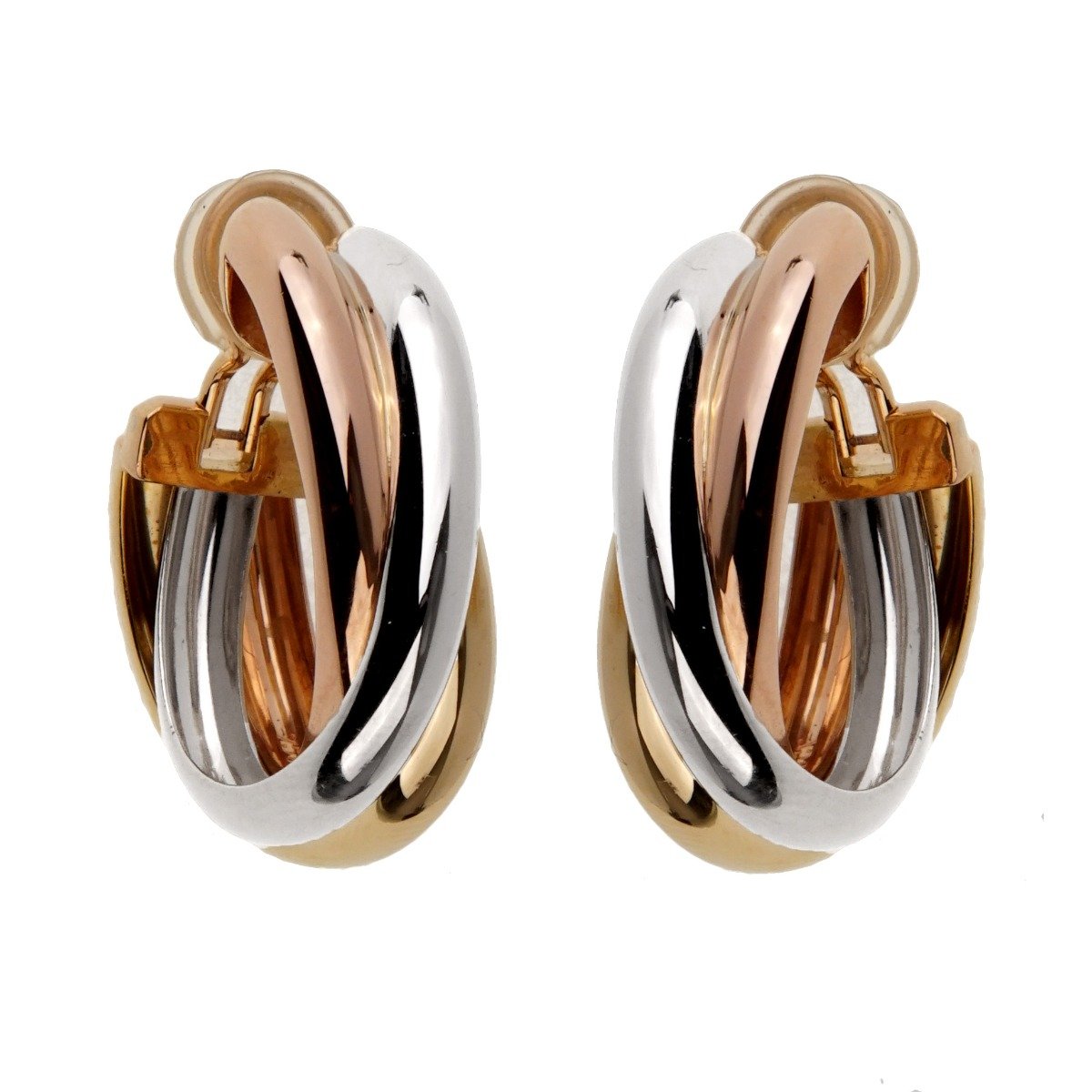 Carthttier Trinity Large 18k Gold Hoop Earrings