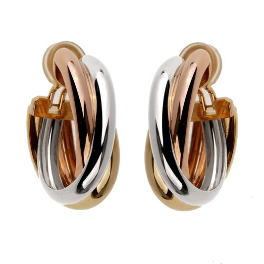 Carthttier Trinity Large 18k Gold Hoop Earrings