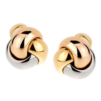 Carthttier Trinity Love Knot Gold Earrings
