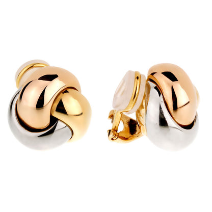 Carthttier Trinity Love Knot Gold Earrings
