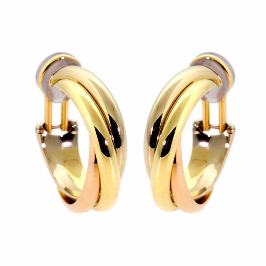 Carthttier Trinity Medium Hoop Gold Earrings