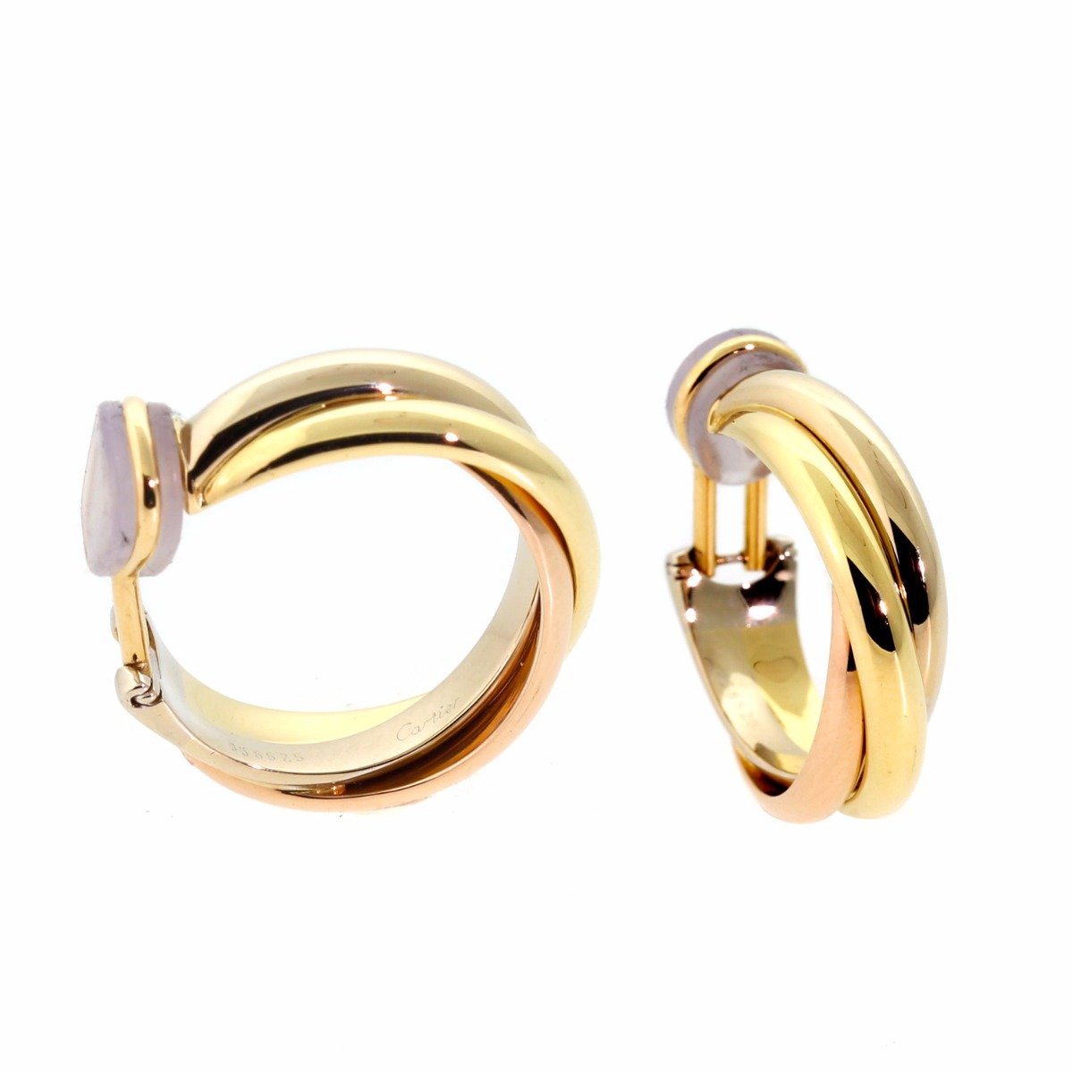 Carthttier Trinity Medium Hoop Gold Earrings