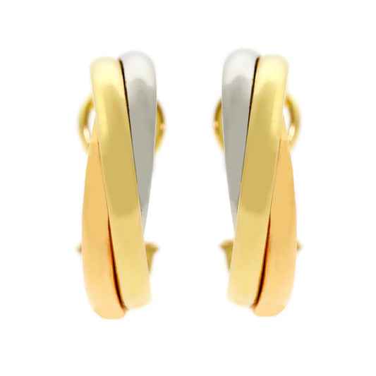 Carthttier Trinity Three Color Gold Hoop Earrings