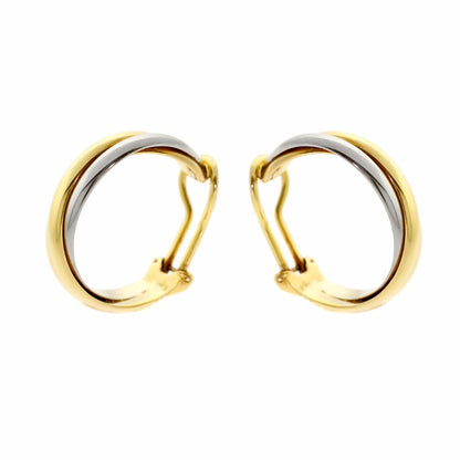 Carthttier Trinity Three Color Gold Hoop Earrings