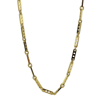 Carthttier Vintage 18k Yellow Gold Bar Necklace