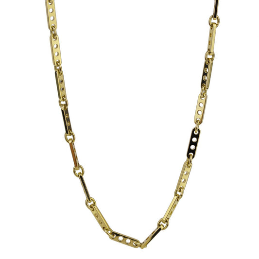 Carthttier Vintage 18k Yellow Gold Bar Necklace