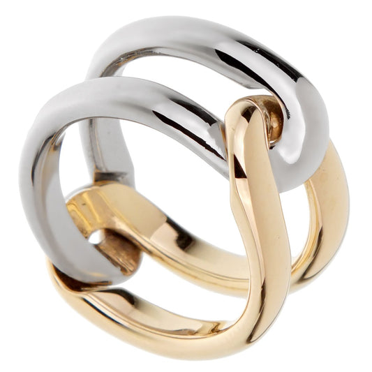 Carthttier Vintage Interlocking Gold Band Ring