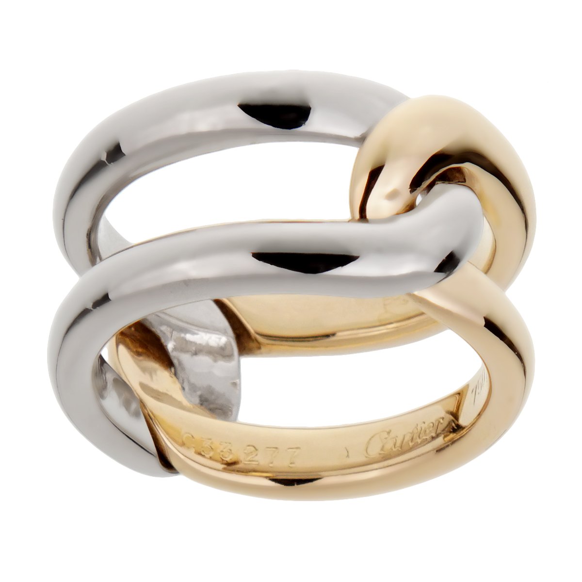 Carthttier Vintage Interlocking Gold Band Ring