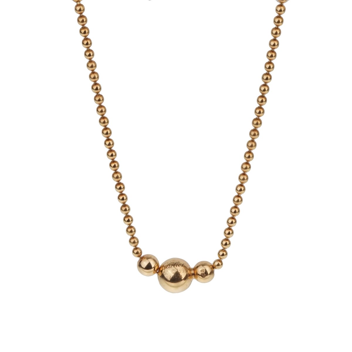 Carthttier Vintage Solitaire Diamond Gold Pendant Necklace