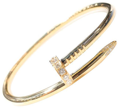 Carthttier Juste Un Clou 18K Yellow Gold Diamond Size 18 Bracelet