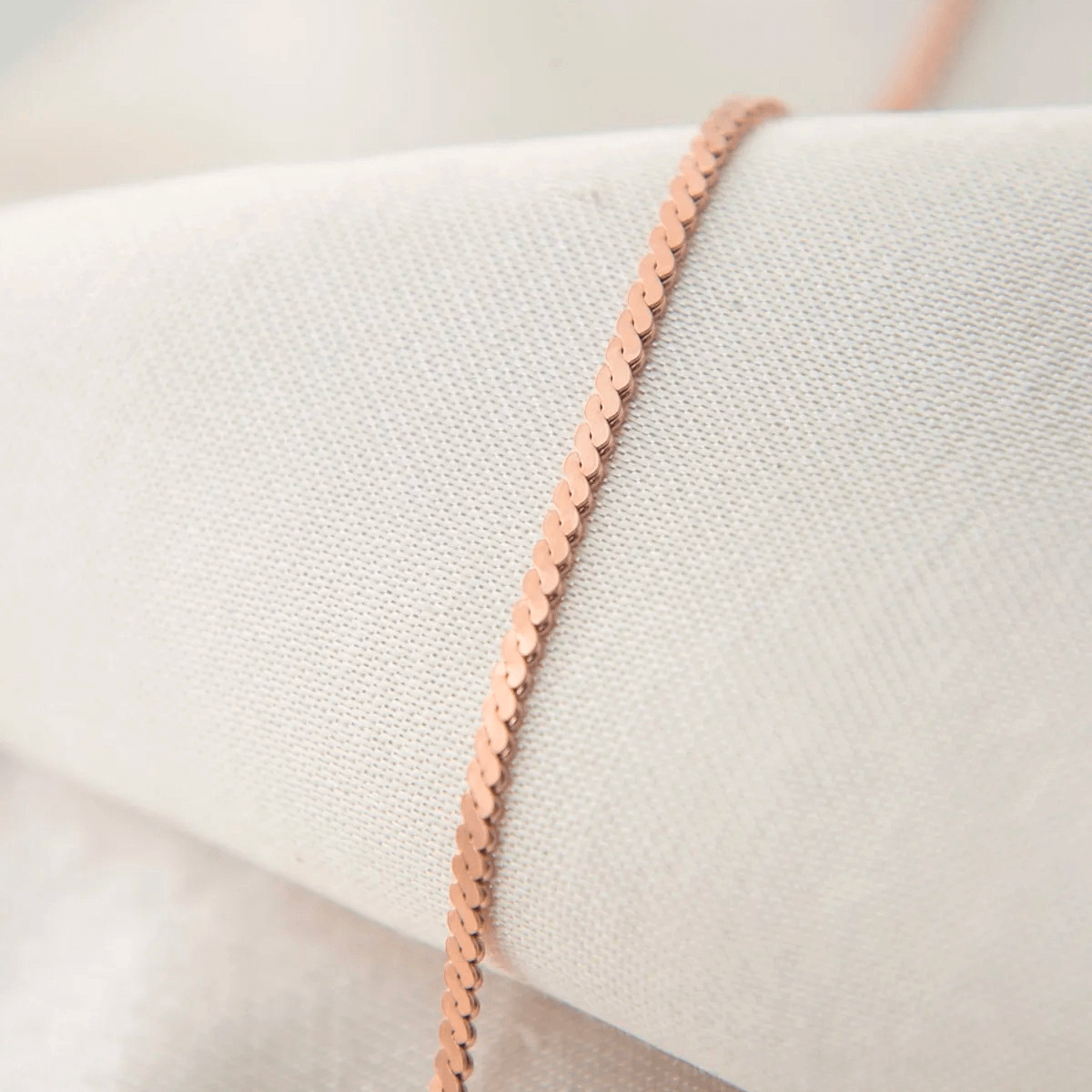 Twisted Flat Chain Bracelet 925 Silver Wrist Jewelry