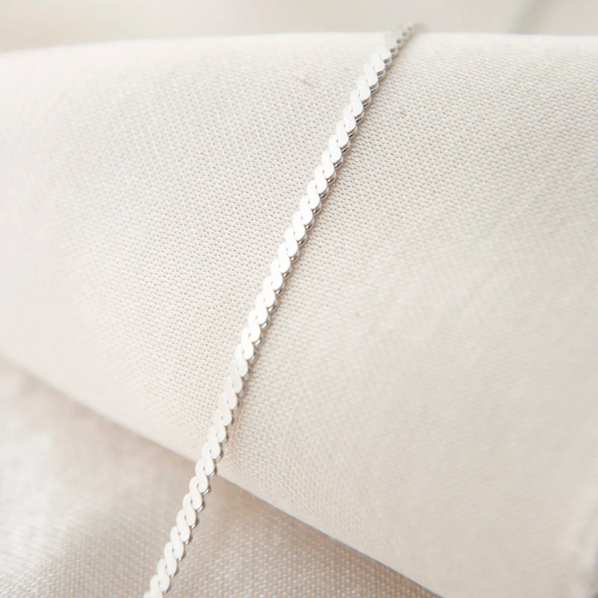 Twisted Flat Chain Bracelet 925 Silver Wrist Jewelry