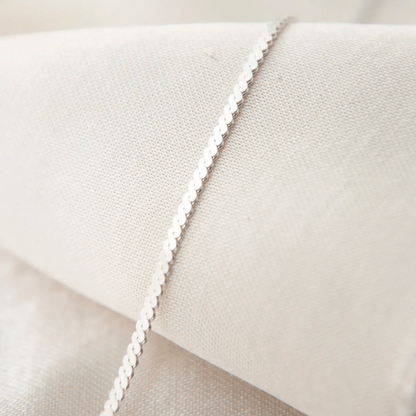 Twisted Flat Chain Bracelet 925 Silver Wrist Jewelry