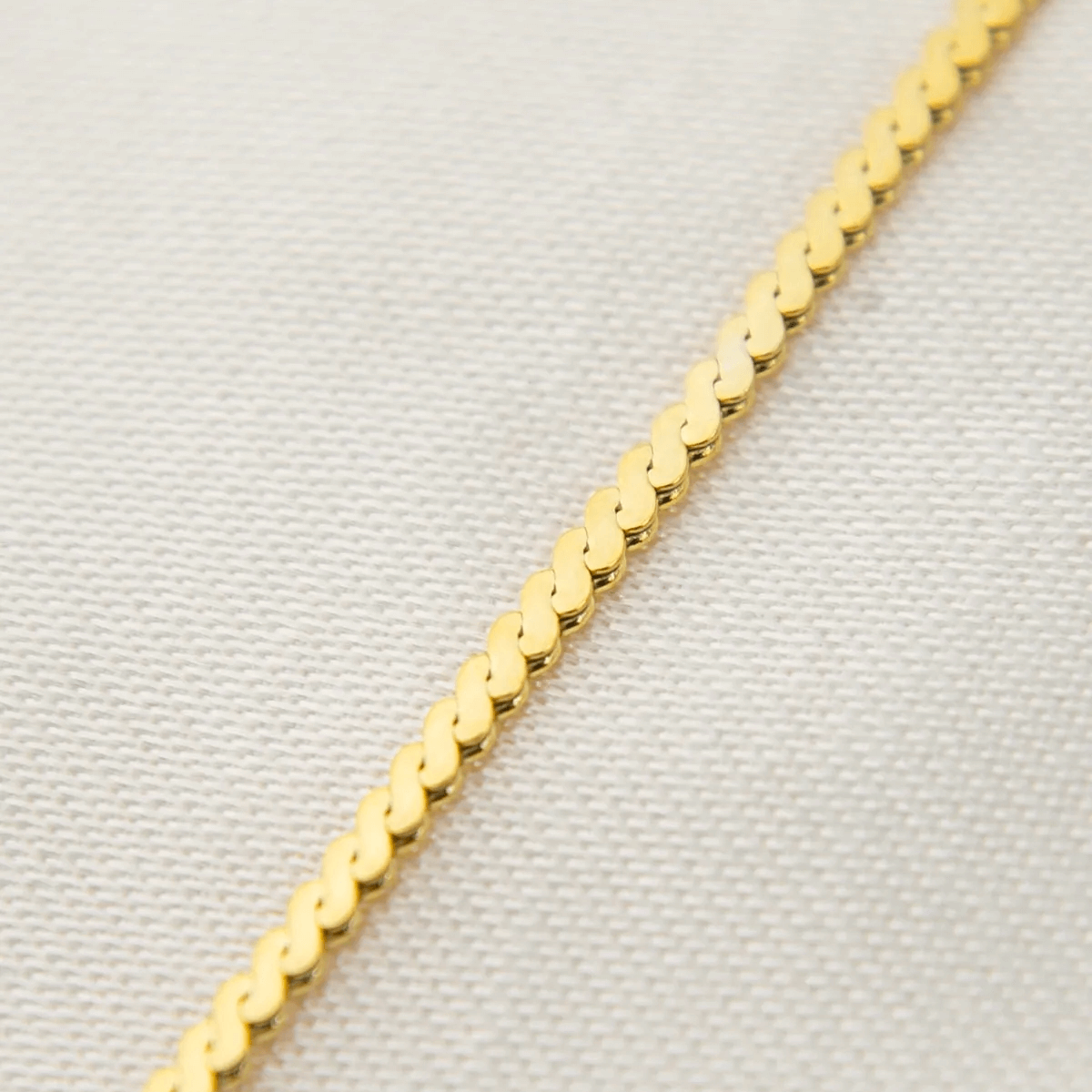 Twisted Flat Chain Bracelet 925 Silver Wrist Jewelry