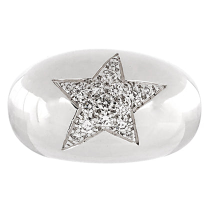 Chathtnel Bombe Comete White Gold Diamond Cocktail Ring