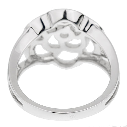 Chathtnel Camellia 18k White Gold Diamond Cocktail Ring
